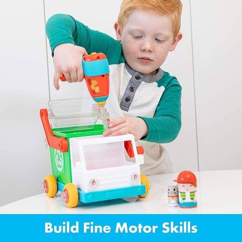 Set Set, 3+ Educational Insights Design & Drill Bolt Buddies Recycling Truck - Construction Toys & Toddler Tools, Kids