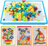CDDLR 592Pcs Jigsaw Puzzle - Mix Colour Mushroom Nails Pegboard Educational Building Bricks for Kids