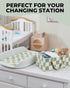 Checkered Diaper Caddy Organizer with Portable Changing Mat - Teddy Fleece Diaper Organizer for Changing Table - Caddy