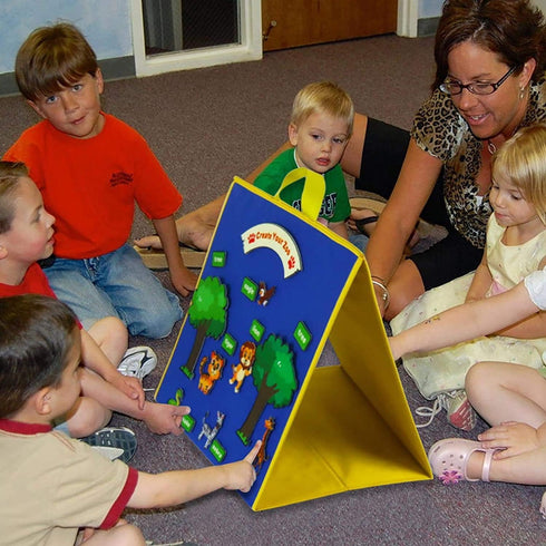 Foldable Felt Flannel Board Quiet Book for Kids, Freestanding Felt Board for Toddler Activities and Travel Play Kits