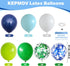 12 Inch Blue and Green Balloons, Navy Blue Dark Green Latex Balloons with Confetti for Birthday Jungle Party