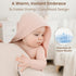 2-Pack 100% Floral,32" 32") Konssy Muslin Hooded Baby Towels, Cotton, Ultra-Soft & Absorbent Baby Bath Towels with Hood