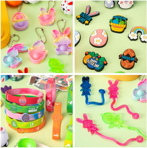 291 DMIGHT Easter Egg Fillers, with Pcs Small Toys Prizes Bulk Easter Gift for Kids, Easter Egg Hunt Easter Basket