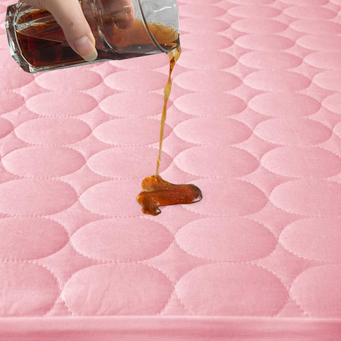2 Pack, 52" 28" Biloban Crib Mattress Protector Waterproof, Quilted, Absorbent, Noiseless, x Pink