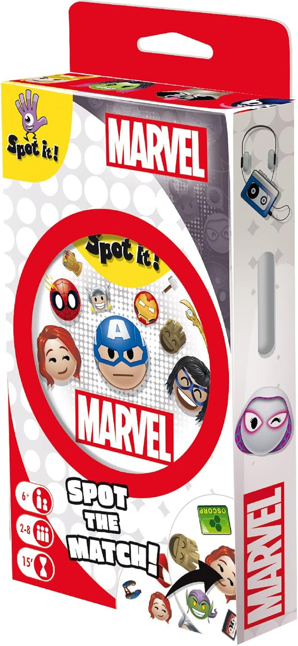 Zygomatic Spot It! Marvel Emojis (Eco-Blister) - Family Card Game for Superhero Fun, Ages 6+, 2-8 Players
