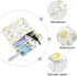 Burbuja 2 Pack, 2 Eggs Flower Wet Dry Bags for Baby Cloth Diaper Waterproof Reusable Wet Bag with Zippered Pockets