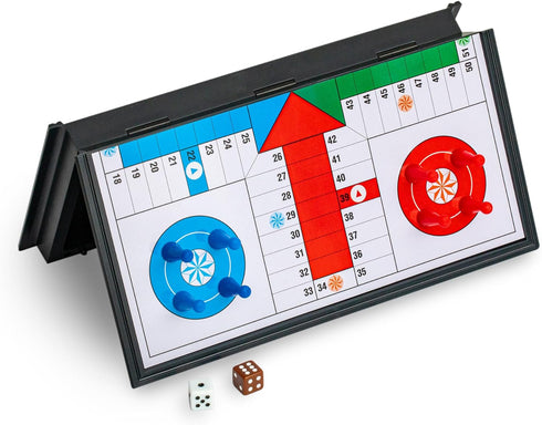 Set 9.75 Inches Ludo Magnetic Folding Travel Board Game