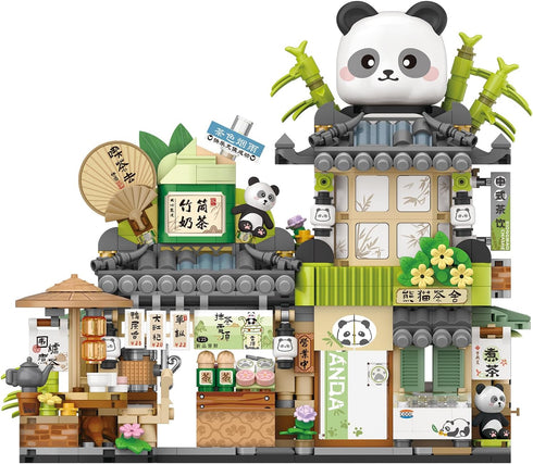 MEIEST Set,Simulation Mini City Shop Street View Building Blocks Model Animals Architecture Collection Particle