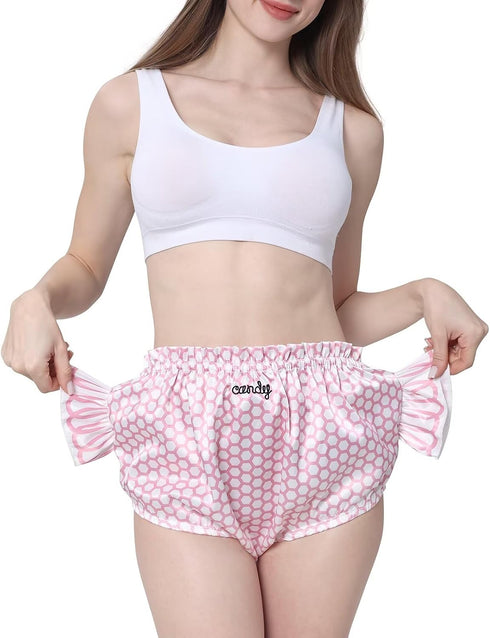 Candy Adult Diaper Cover Shorts - Reusable & Washable with Elastic Waist