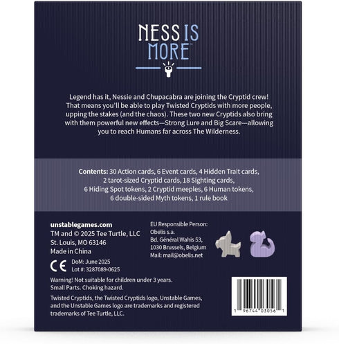 Pack Unstable Games Twisted Cryptids Ness is More Expansion - Strategy Game from The Creators of Unstable Unicorns