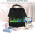 FHEDVBN Backpack Mummy Backpacks Daypack Cool Music sound wave Diaper Bag for Women Multifunction Waterproof for Mom
