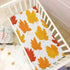 Caikeny 27 39 Halloween Fitted Crib Sheet for Boys Girls Colorful Autumn Leaves Baby Crib Sheets Orange Bassinet Sheets