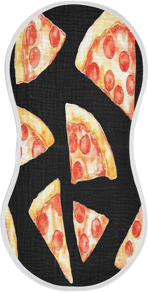 YETTASBIN Pizza Muslin Baby Burp Cloth, Super Soft Absorbent Cotton Burp Rag Baby