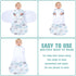 Swaddle,3-6 Months,3-Way Blanket,100% 0.5Clouds&Starry BSTOPPT Newborn Sleep Sack Baby Adjustable Wearable Rayon Cotton