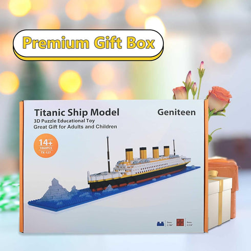 Titanic Model Micro Building Blocks Set, 1860 PCS Mini Building Blocks, Gifts for Adults