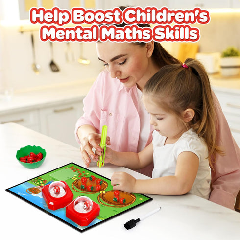 SkilLify Counters Math Board Games for Kids with Dice Poppers, Math Manipulatives Kindergarten Preschool Math Games
