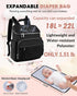 NatuFuse Backpack, Backpack Baby Diaper Bag Expandable Baby Bag for Girl Boy, Travel Diaper with Insulated Pocket