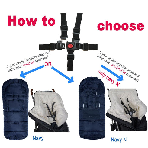 Cozy Yobee Universal Fleece Stroller Footmuff, Winter Outdoor Tour Waterproof Baby Sleeping Bag, Anti-Slip, Adaptable