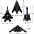 ArtCreativity 4 Pcs Diecast Stealth Bomber Toy Jets, B-2 Spirit Bombers, Pullback Mechanism, Military Cake Decorations