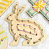 Set 4 Easter Basket Stuffers - Easter Basket Essentials - of Wooden Lacing Card Toys - Gifts for Girls Boys Teens