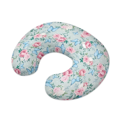 Kathyboom Butterfly Flower Nursing Pillowcase for Baby Boys Girls Breastfeeding Pillow, Breathable Ultra Soft Nursing