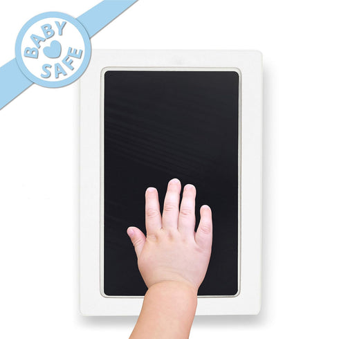 Extra Large Clean Touch Ink Pad for Baby Handprints & Footprints - Inkless Infant Stamp, Safe for Babies, Black
