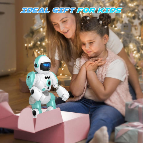 Programmable SIMREX Kids Robot Toys, Remote Control Robot, Robot with Recorded Voice Music Dance Gesture Control, Gift