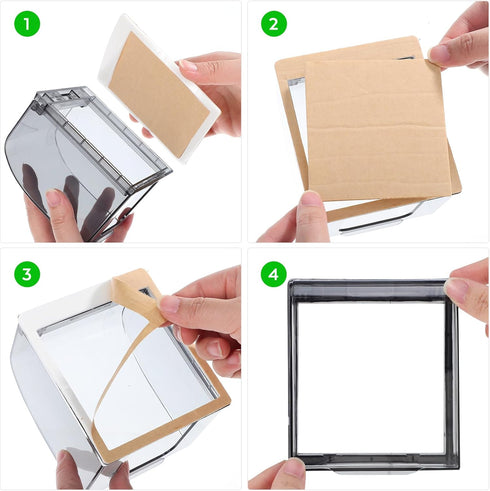 86 Type Waterproof Socket Cover, Plastic Wall Outlet Safety Cover for Home Improvement