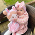 OUOZZZ Soft Baby Doll for Girls, My First Baby Doll Birthday Gift, Plush Rag Doll Bunny in Pink Dress