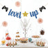 Level Up Banner - Video Game Theme Birthday Party Decoration for Kids Boys Girls, Happy 11th-16th Birthday Party