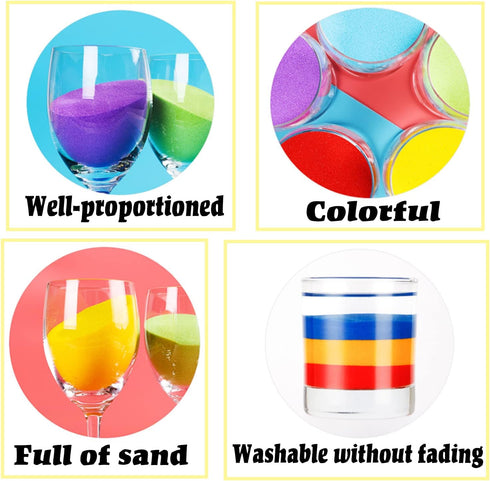 36-Pack DIY Scenic Sand Art Bottles - Vibrant Decorative Sand for Creative Projects
