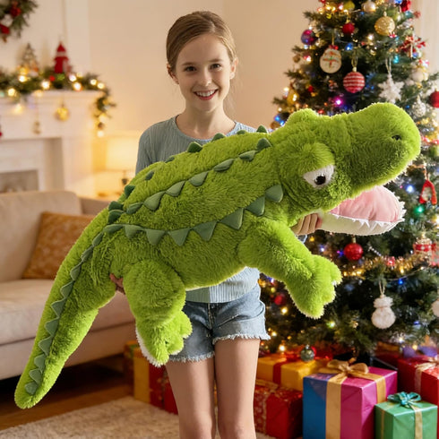51 inch 4ft Tezituor Giant Alligator Stuffed Animals, Hugging Large Alligator Plush Body Pillow for Girls Boys, Soft