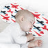 Bulletgxll Set 4, Airplane Pattern Unisex Baby Burp Cloths of Soft Absorbent Organic Cotton Muslin Burping Cloths