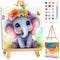 Arttoplus Elephant Paint by Numbers Kit for Kids with Frame,Cute Kids Paint