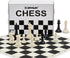 Tournament Portable Chess Set with 20" Silicone Board Mat, 4" King Plastic Weighted Pieces, 2 Extra Queens & Carrying