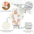MCHIVER Brown Travel Diaper Changing Pads for Baby Toddler Portable Diaper Changing Station Mats with Built-in Pillow