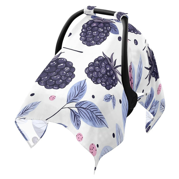 Dalzium Cute BlackBerry Car Seat Cover Baby, Carseat Canopy Cover for Girl Boy,