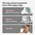 6m+, 10 oz, 1 Pack Thyseed Spill-Proof Weighted Straw Sippy Cup, Baby Transition Trainer, Soft Silicone Spout