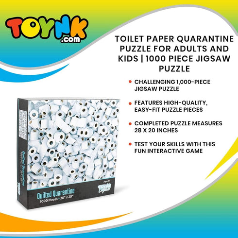 Quilted Quarantine Toilet Paper Puzzle for Adults and Kids - Difficult 1000 Piece Jigsaw Puzzle Toy, Funny Quarantine