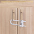 4 Pack U-Shaped Sliding Cabinet Locks, Adjustable Baby Proof Clips for Home Cabinets and Doors