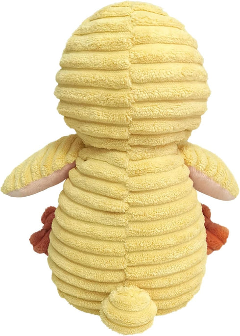 9 Inches Corduroy Duck Plush Stuffed Animal, Cute Furry Yellow Duck Toy, Soft Cuddly Plushie Hugger Toy for Boys Girls