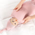 Bayceen Large Jersey Knitted Swaddle Blanket for Baby, Soft Stretchy Receiving Blanket with Hat, 47 x 47 Inches (Rose)