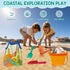 BeneFine Set Summer Beach Toy for Kids Sand Toys Outdoor Play with Mesh Bag-Includes Collapsible Bucket, Mesh Shovel