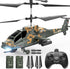 DEERC Apache RC Helicopter for Kids 8-12, Remote Control Helicopter for Adults,