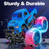 2 3 4 5 6 (2 Pack) LODBY Monster Trucks Toys for Toddlers, Light-Up Trucks & Cars Toys for Year Old Boy Christmas
