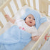 Light Blue Plush Swaddle Blanket for Newborns - Soft Nursery Essential