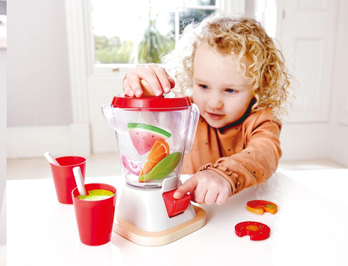 Set Hape Smoothie Blender | Multicolor Kitchen Smoothie Machine Play Complete with Cups & Straws