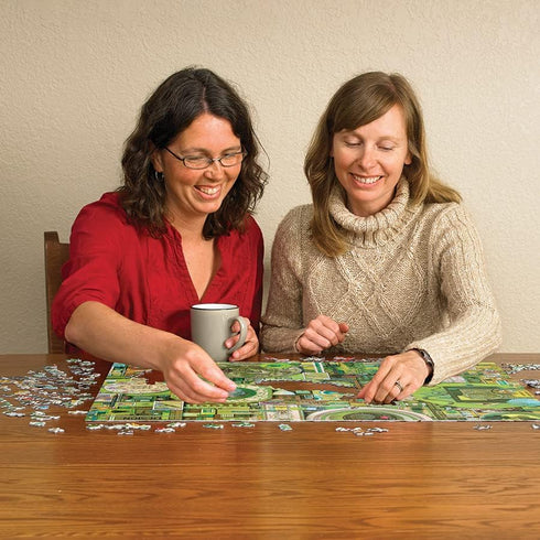 Cobble Hill 1000 Piece Puzzle - Rainbow Collection: Green - Includes Sample Poster