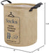 Pop-up Waterproof Cotton Linen Laundry Hampers, Foldable Round Storage Bucket, "SOCKS" Print