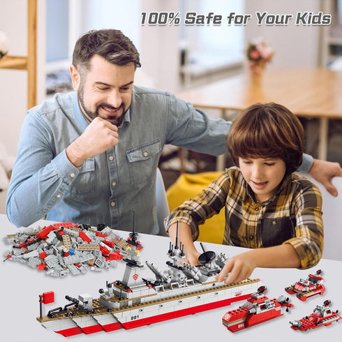 Sitodier Set Kids,811pcs 25 1 6-12 8-14, Military Battleship Building Block for in Cruiser Battle Ship Building Kit Toy